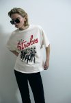 Oversized Printed T-Shirt - Cream The Strokes