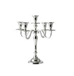 Candle Holder Aluminium 29X10X30CM - Silver - Straight Base