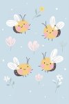 Buzzing Bees 2 - Wall Art Print - A1