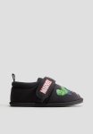 Printed Cotton Slippers - Black Marvel Comics
