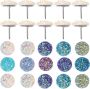 30PCS Multi-color Shining Diamond Thumb Tacks Small Push Pins For Cork