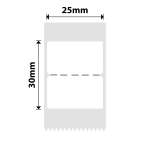 NB341 - - D101 Only - 25X30MM - 210 White No Hole Labels