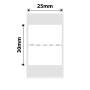 NB341 - - D101 Only - 25X30MM - 210 White No Hole Labels