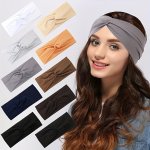 1PC Women Retro Elastic Headbands Cotton Stretch Turban Headwear Sweat Bands Headpiece Wide Head Wrap Hair Accessories