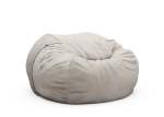 The Jumbo Beanbag - Leather - Light Grey