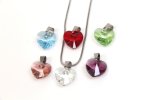 Crystal Rock 6 Heart Pendant Set With Swarovski Crystals