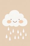 Smiling Rain Cloud Canvas Print - 600MM X 600MM