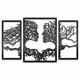 Tree Of Love Wall Art - Metal In Statin Black Finish - By Unexpected Worx