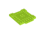 Parts Brick Modified 8 X 8 X 2/3 With 1 X 4 Indentations And 1 X 4 Plate 15624 - Lime