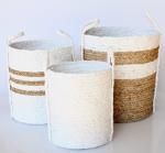 Natural & White Basket