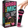 Lucky Egg Official Grab The MIC Family Karaoke Board Game W/foam MIC 8+ Ages 2-10 Players - Games For Bad Singers W/ 240 Lyrics 120 Cards Fir