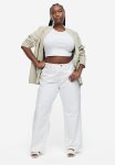 Curvy Fit Wide Regular Jeans - White