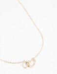 Goldair Gold Diamante Heart Link Necklace