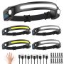 Headlamp Rechargeable 5PACK 230 Wide Beam Head Lamp With 2 Spotlights LED Headlamp With Motion Sensor 5MODE Rechargeable Headlamp Head Lights Fo