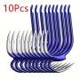 10pcs Fishing Double Hook Strong And Durable Fishing Supplies Creative Design Fish Hook For Big Fish Freshwater And Seawater Fishing Tackle