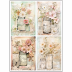 Bloom Tear Resistant Deco Print A6 Mason Jar