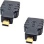 Micro HDMI Male To HDMI Type A Female Adapter Pack Of 2