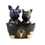 Bulldogs With Large Bowl - Black