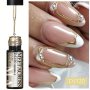 Mirror Metallic Gel Nail Polish Liner - 5ml Lead-Free & Scent-Free For Acrylic Nails Cyber Punk French Designs