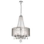 Charade Pendant Light With Crystals And Transparent Silver Shade