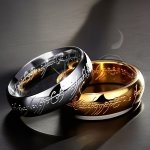1PC Letter Pattern Stainless Steel Ring Jewelry