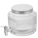 Glass Party Drink Dispenser With Tap