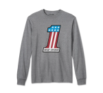 Men’s 1 Racing Long Sleeve Tee – Medium Heather Grey