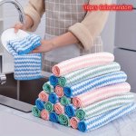 10PCS Ultra-soft Microfiber Kitchen Towels - Coral Velvet Oil & Water Absorbent Lint-free Dish Cloths For Cleaning And Drying