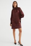 Satin Dress - Brown