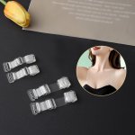 4 Pairs Of Invisible Transparent Bras With Adjustable Anti-slip Straps And Soft Transparent Shoulder Straps