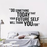 1PC Do Something Today Motivational Quote Wall Sticker Decal Vinyl Lettering Sticker For Gym Bedroom Living Room Office Home Dec