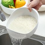 Versatile Kitchen Washing Basket - Ideal For Draining Rice Washing & Fruit vegetable Cleaning Durable Plastic Perfect For Rvs &
