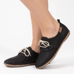 Pierre Cardin Ladies Riviera Flats - Black Mono - 8