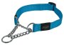 Rogz Utility Large 20MM Fanbelt Obedience Half-check Dog Collar Reflective Different Colours - Turquoise