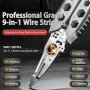 Upgrade Your Toolbox: 9-IN-1 Multifunctional Sharp Cutting And Stripping Pliers Quick Stripping Pliers Thick Spring Stripping Pliers Convenient And Labor-saving Can Be Crimped Stripped