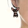 Charming Black Dog Acrylic Earrings - Cute Cartoon Style Perfect For Parties Weddings & Gifts