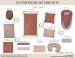 Cot Duvet Bedding Dusty Pink Dark And Light Dandelion Set