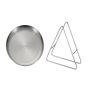 5-PIECE Stainless Steel Plate Set With Base Storage Rack