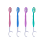 Floss Pick Toothbrush 4 Packs Soft Bristle With Fruit Beads