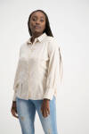 Ava Linen Shirt - Stone - M