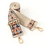 1PC Embroidered Wide Shoulder Strap Adjustable Replacement Handbag Shoulder Strap Portable Multi-functional Shoulder Strap