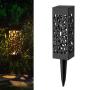 Outdoor Hollowing Out Solar Energy Garden Lawn Lamp Warm White