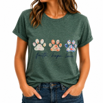 Dog Print T-Shirt Green Large DTS29