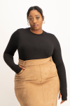 Lucy Long Sleeve Bodysuit - Black - 2XL
