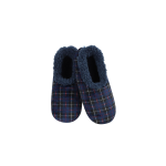 Snoozies Mens Dark Blue Plaid - Medium