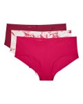 Women's Ua Pure Stretch Hipster 3-PACK Printed - Knock Out XS