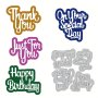 1PC Metal Cutting Dies Stencils Paper Art Embossing Cutting Template For Scrapbook Happy Birthday Greeting Statement Card Making Metal Embodying Die Cutting Carbon Steel Mold