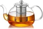 Dopudo 40OZ 1200ML Glass Teapot With Infuser Stovetop Safe Clear Glass Tea Pot Kettle Borosilicate Tea Pot With Infusers Filter