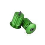 Motoforti 1 Pair Aluminum Alloy 17.5-22MM Handlebar End Plugs For Road Mountain Bicycle Adjustable Handlebar Bike Bar Ends Green