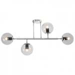 Titania Gold Or Chrome Chandelier 4 Light - Gold Smoke Glass